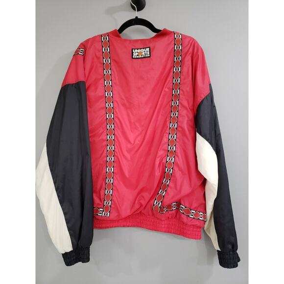 VINTAGE 90s NBA CHICAGO BULLS UNIQUE SPORTS TRIBAL PULLOVER JACKET SIZE XL - Picture 5 of 7